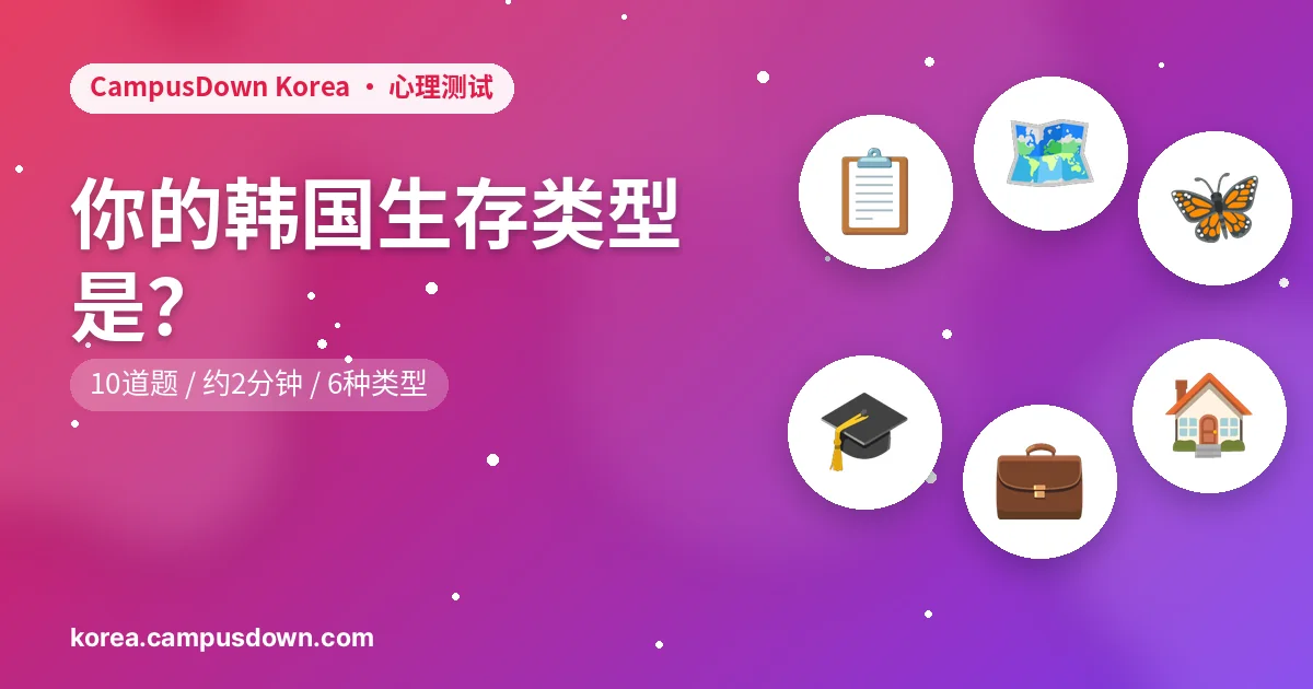 你的韩国生存类型是？